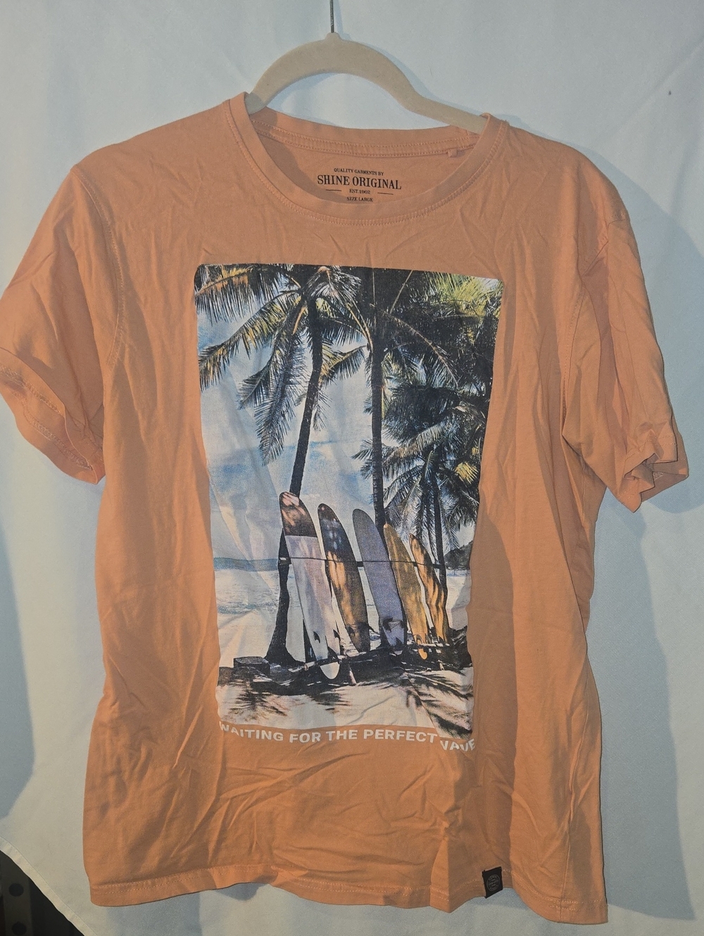 Men’s Peach Surf Graphic Short Sleeve Tee